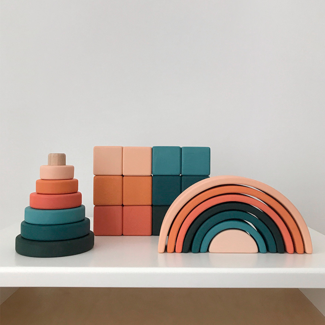 【ウクライナ 木製リングスタッカー】SABO CONCEPT Mini Ring Stacker / 全５色