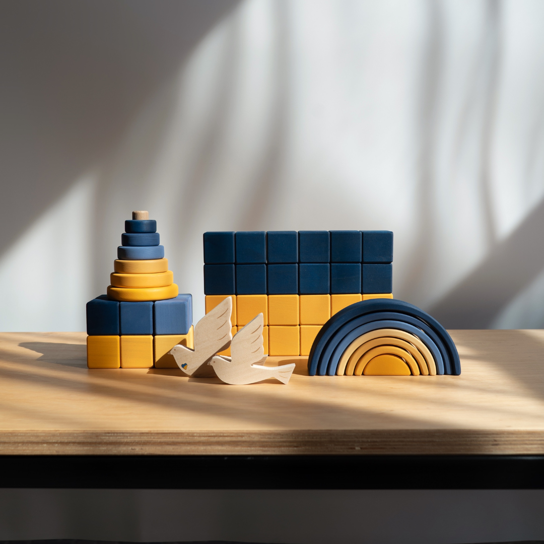 【ウクライナ 木製 虹 積み木 】SABO CONCEPT Mini Rainbow / 全６色