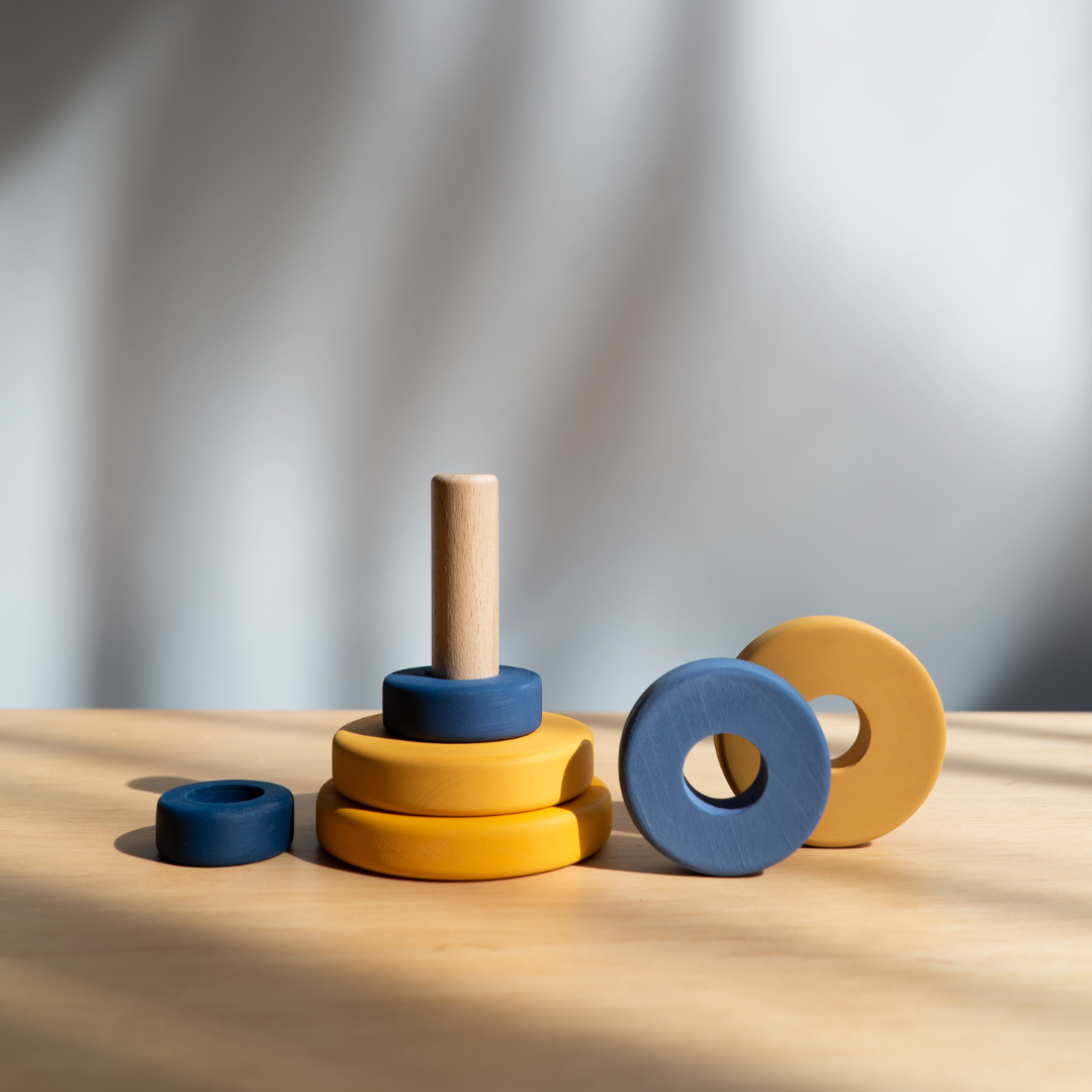 【ウクライナ 木製リングスタッカー】SABO CONCEPT Mini Ring Stacker / 全５色