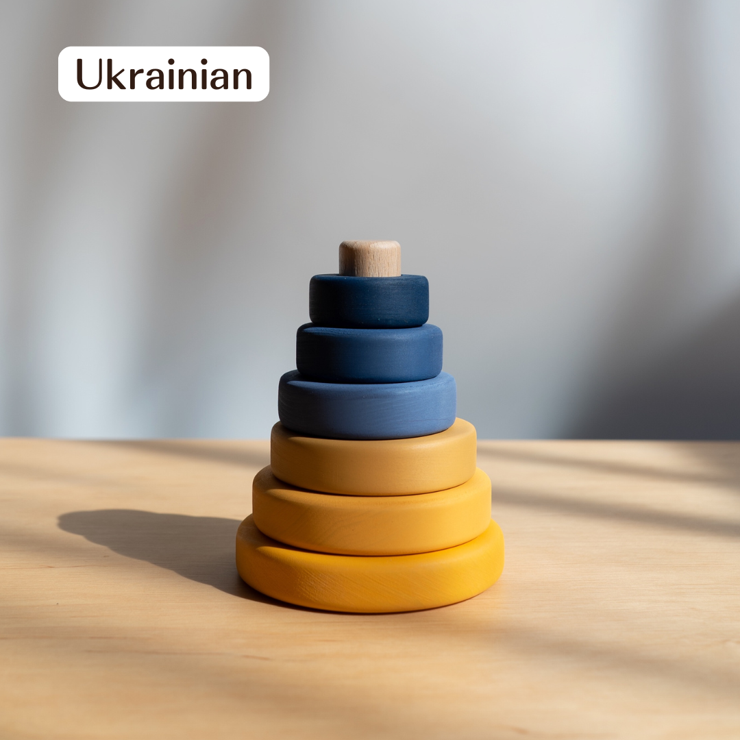 【ウクライナ 木製リングスタッカー】SABO CONCEPT Mini Ring Stacker / 全５色