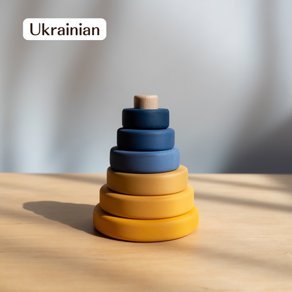 【ウクライナ 木製リングスタッカー】SABO CONCEPT Mini Ring Stacker / 全５色