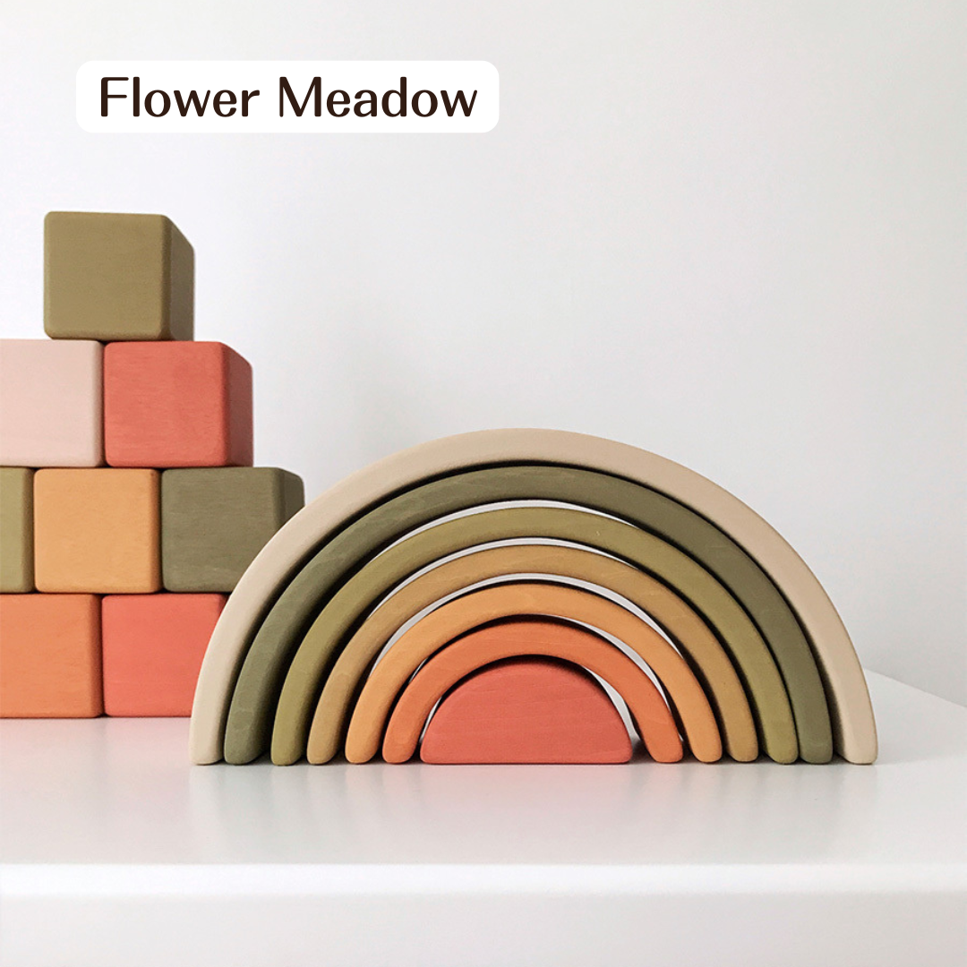 【ウクライナ 木製 虹 積み木 】SABO CONCEPT Mini Rainbow / 全６色