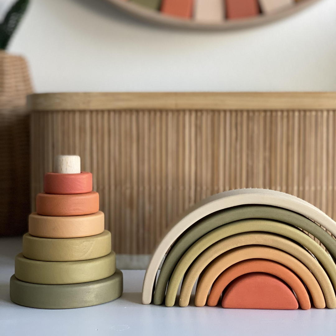 【ウクライナ 木製 虹 積み木 】SABO CONCEPT Mini Rainbow / 全６色