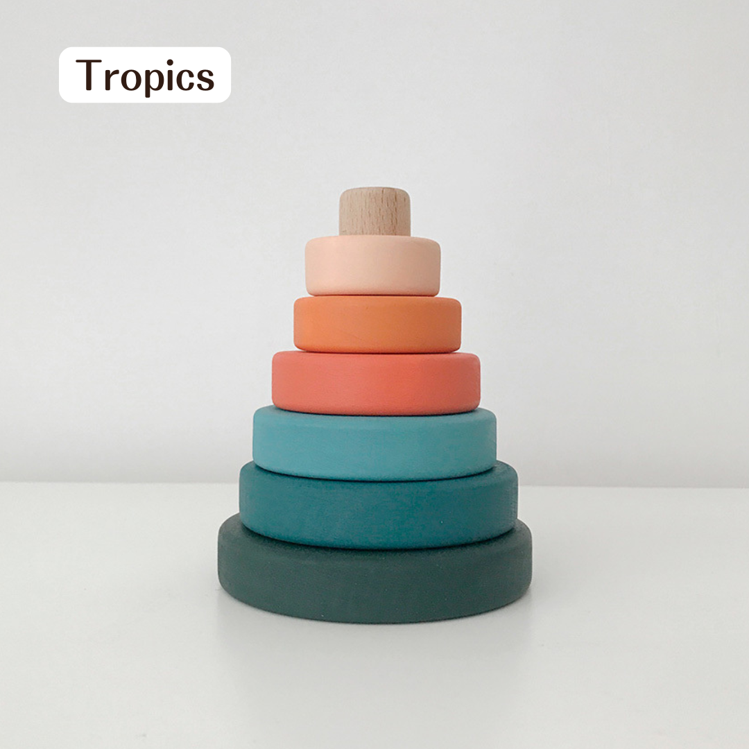 【ウクライナ 木製リングスタッカー】SABO CONCEPT Mini Ring Stacker / 全５色