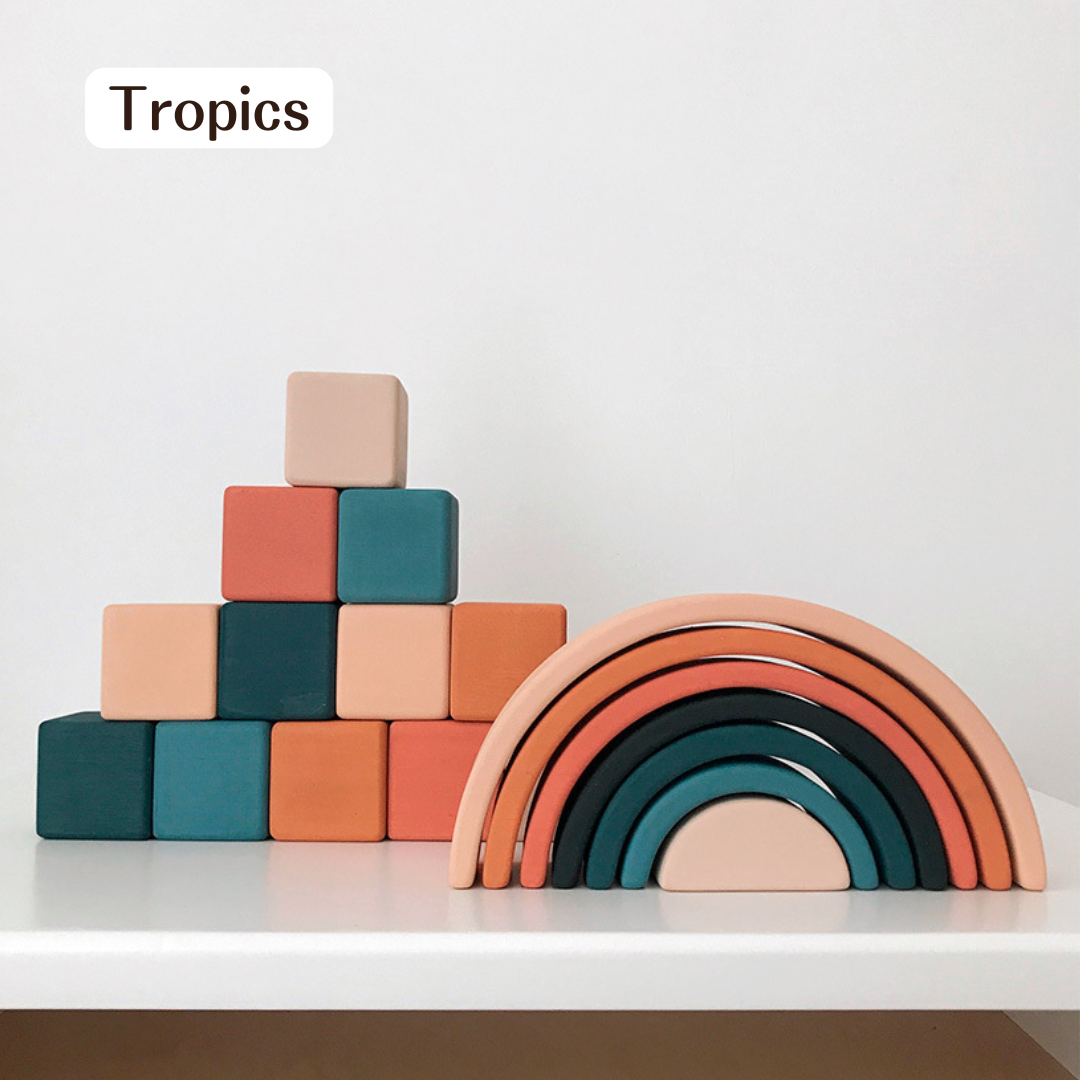 【ウクライナ 木製 虹 積み木 】SABO CONCEPT Mini Rainbow / 全６色