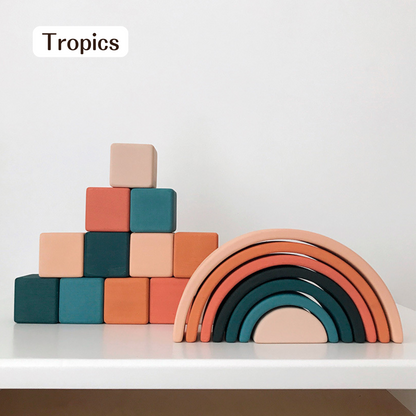 【ウクライナ 木製 虹 積み木 】SABO CONCEPT Mini Rainbow / 全６色